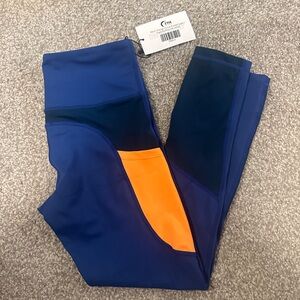 NWT Neon Orange Curve Pocket Light N Tight Hi-rise 7/8 24” inseam Size 4